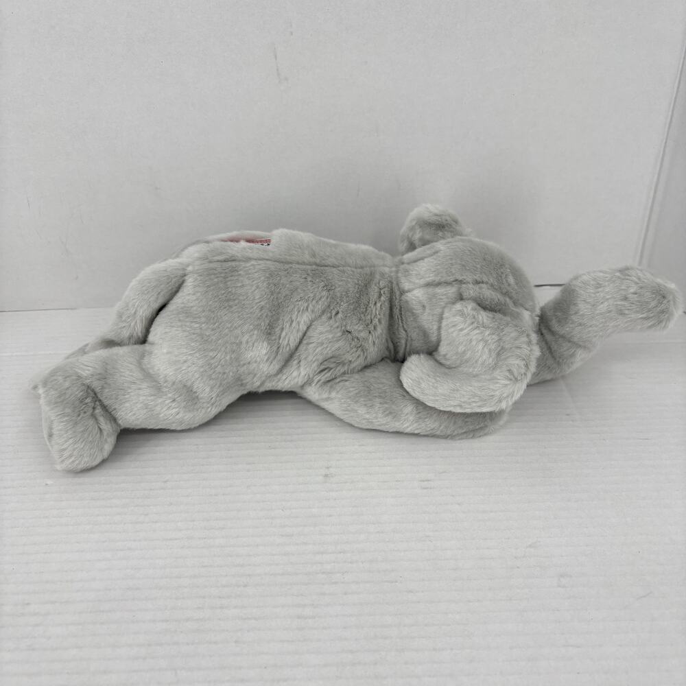 Ty‎ Beanie Buddies Righty Gray Elephant Plush American Flag Vintage 2000 14 Inch - Picture 4 of 11